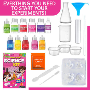 Jim&Gloria Girls Science Kits For Kids Age 5-7 8-12 Year Old Birthday Gifts For Girls Easter Gifts, Learning & Educational Toys, Stem Toys, Chemistry Set, Science Experiments For Kids Volcano Projects