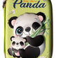 MSGH Design 7D Big Size Multipurpose Hardtop Pencil Pouch for Boys & Grils (Panda(Green))