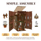 Sunnino Book Nook Kit - Diy Miniature House Kit 3D Wooden Puzzles With Led Lights, Diy Book Nook Kits For Adults Unique Doll Hou