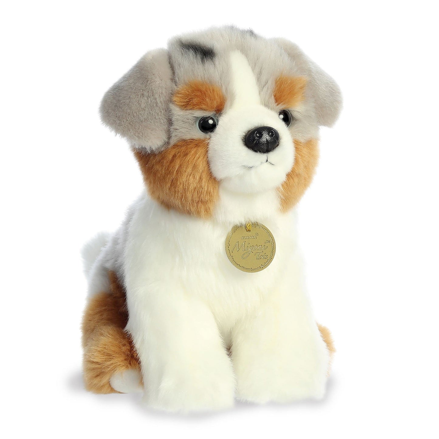 Aurora® Adorable Miyoni® Tots Aussie Pup Stuffed Animal - Lifelike Detail - Cherished Companionship - Multicolor 9 Inches