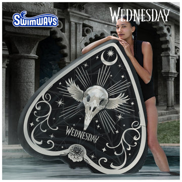 Swimways Wednesday Oversized Pool Float, Inflatable Pool Floats & Kids Pool Toys, Swimming Pool Accessories & Beach Essentials F