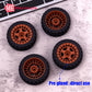 Mesimsple Pre Glued Plastic Wheel And Rubber Tire Ara550114 For 1/18 Typhon Grom Series Upgrade Parts Black