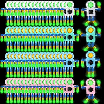Shappy 72 Pcs Fidget Sensory Spinner Toys Transformable Chain Robot Fingertip Toy Sensory For Anxiety, Stress Relief Adhd Autism