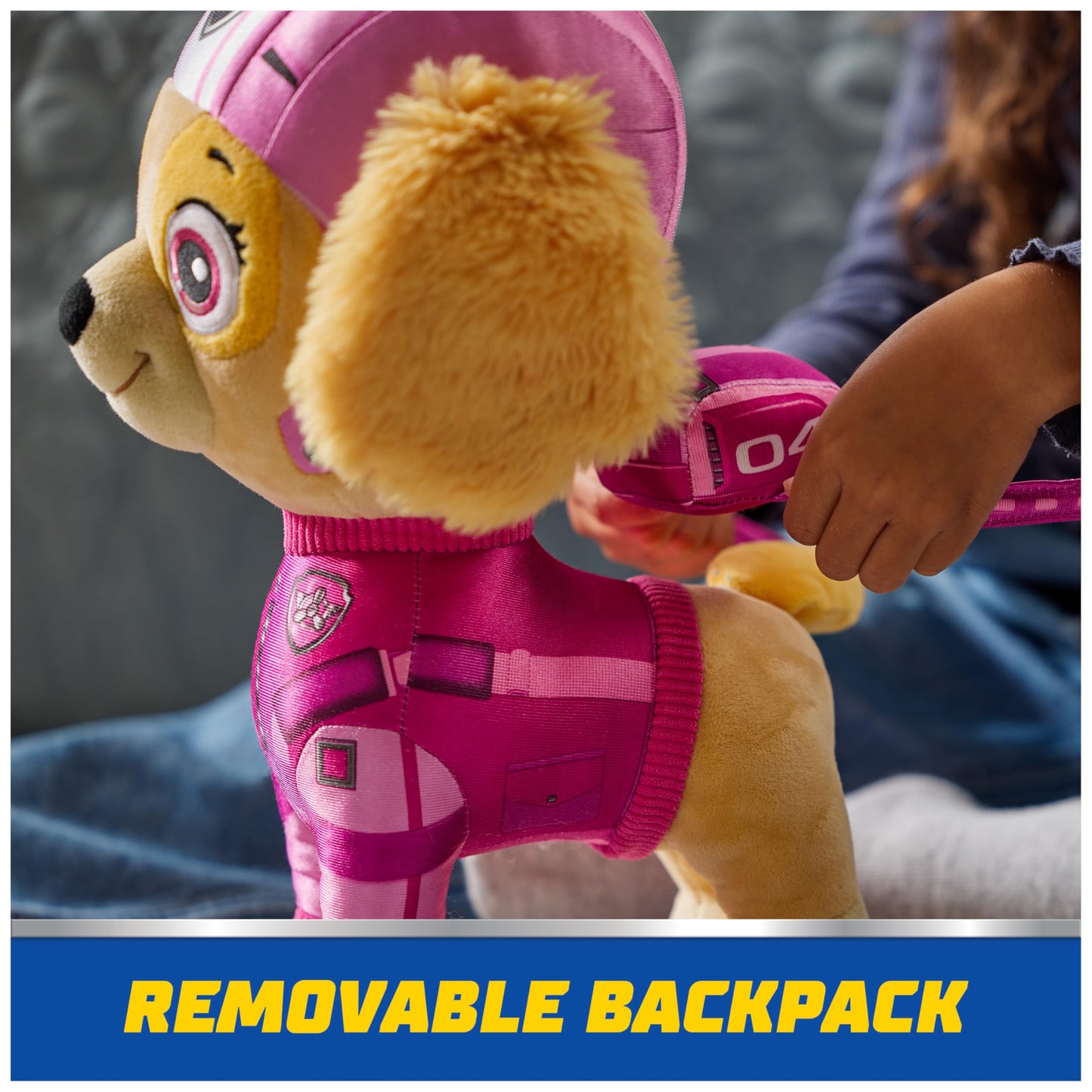 Paw Patrol Skye Plush Toy - 12-Inch Premium Stuffed Animal with Removable Backpack, Multicolor, for Kids Ages 3 and Up