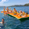 DUSACOM Big Floating Water Mat 9' x 6' Lily Pad for Lakes, Oceans, Beach - 3 Layers XPE Foam - 1200LBS Weight Capacity - Green &