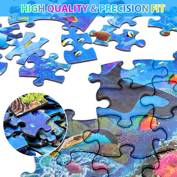 Puzzles For Kids Ages 4-8 6-8 8-10 Year Old - Underwater Scene - 100 Pieces Jigsaw Puzzle For Kids Learning Educational Puzzles For Boys Girls (With Sturdy Box)
