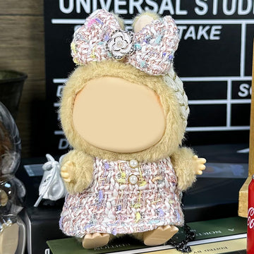 QIUTIMIY Clothes for Doll 17cm Doll Clothes 2-Piece-Set Doll Clothes enhanced Doll Outfit with Accessories-Headwear+Dress(NO Doll Included)