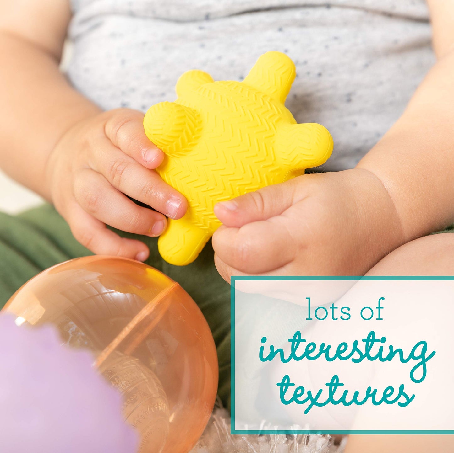 Infantino Activity Ball Set Music & Lights - 4 Colorful, Bouncy, & Multi-Textured Balls For Fine Motor Development For Little Hands