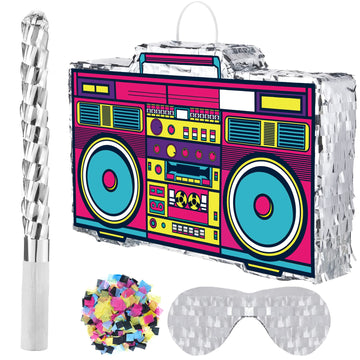 Lewtemi Piñatas For Birthday Party Colorful Piñata With Stick, Blindfold, Confetti For Adults Birthday Baby Shower Party Supplies(Baseball Style)