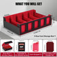Kabinka 3900+ Card Deck Storage Box - Black & Red Commander Display Case with Removable Lid, 5 Toploaders, 48 Dividers, Dice Tray