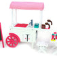 Playtime By Eimmie 18 Inch Doll Furniture - Cafe Food Cart And Dolls Accessories - Wooden Playsets - Fits American, Generation, My Life & Similar 14”-18” Girl Dolls Stuff - Girls Toys