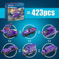 Educiro Harry World 6 In 1 Car Toys Building Set Gifts For Kids, Girls, And Boys Ages 6-12 (423Pcs),Sports Car,Van Truck,Harry'S Truck,Knight Lxury Car,Wagon,Magic Express,Not For Lego Sets