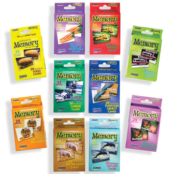 Stages Learning Set Of 10 Picture Memory Card Real Photo Concentration Games Memory Game From Materials,8 X 12 X 2 Inches,Count