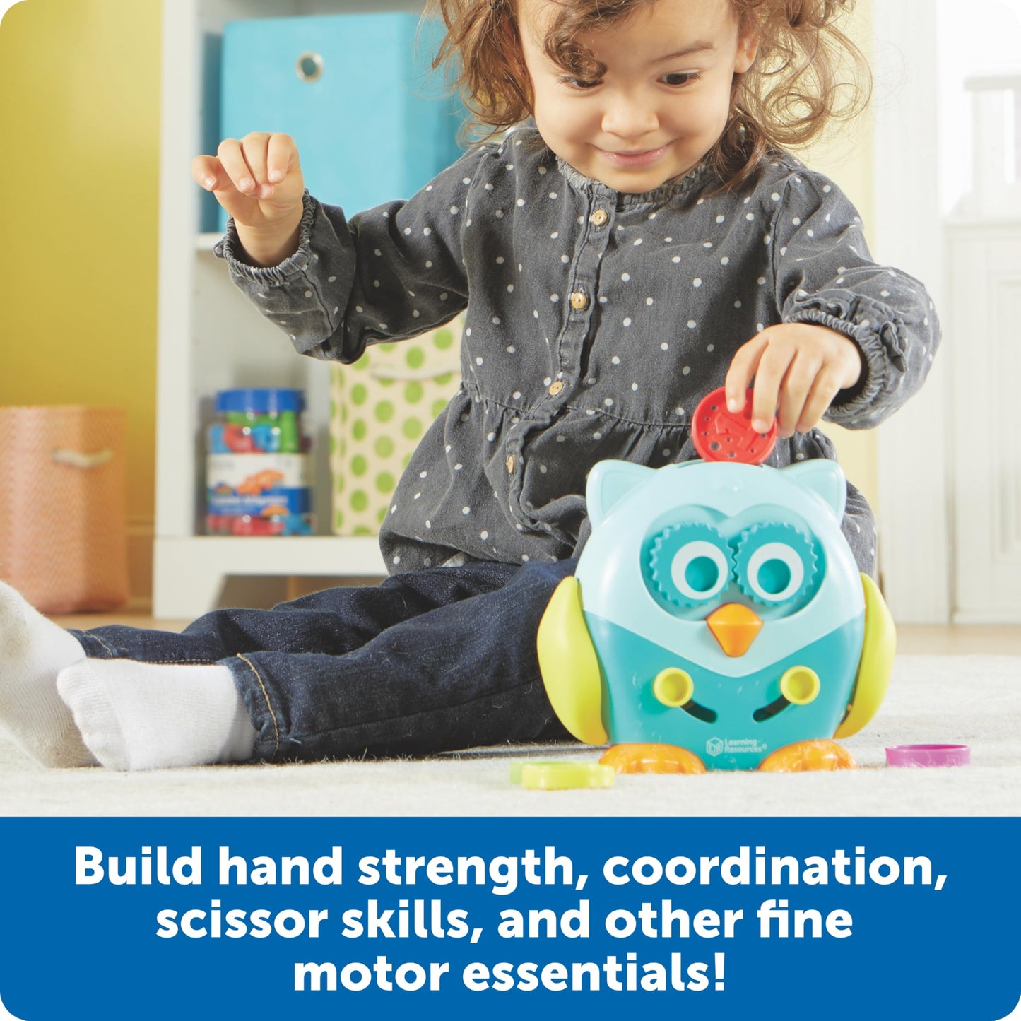 Learning Resources Hoot The Fine Motor Owl - Medium Multicolor Plastic Toy (Model LER9045)