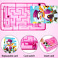 Skylety 5 Pcs Money Puzzle Box Gift Card Box Plastic Puzzle Card Holder Fun Maze Intellectual Pinball Machine Game for Teens and mature-themeds Birthday Party Favors(Pink)