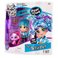 Basic Fun Curligirls Adeli, The Jetsetter & Fiji, Her Dog - Deluxe Hairstyling Doll With Magicurl Hair - Style Again And Again - Ages 3+