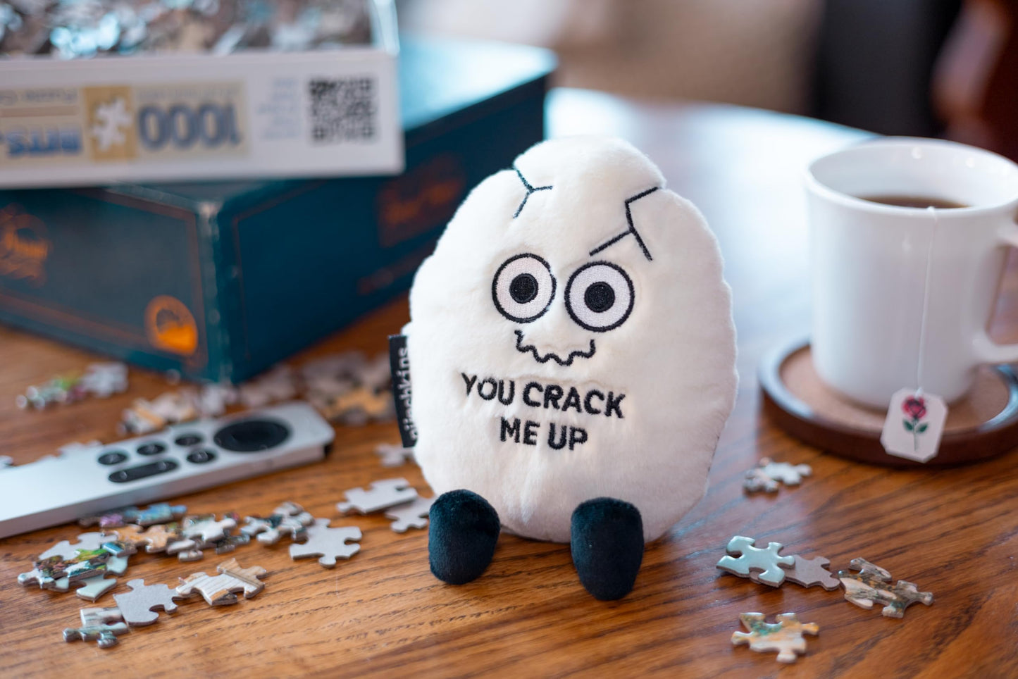 Punchkins Egg Plushie - You Crack Me Up - 9" Cute Food Toy - Polyester
