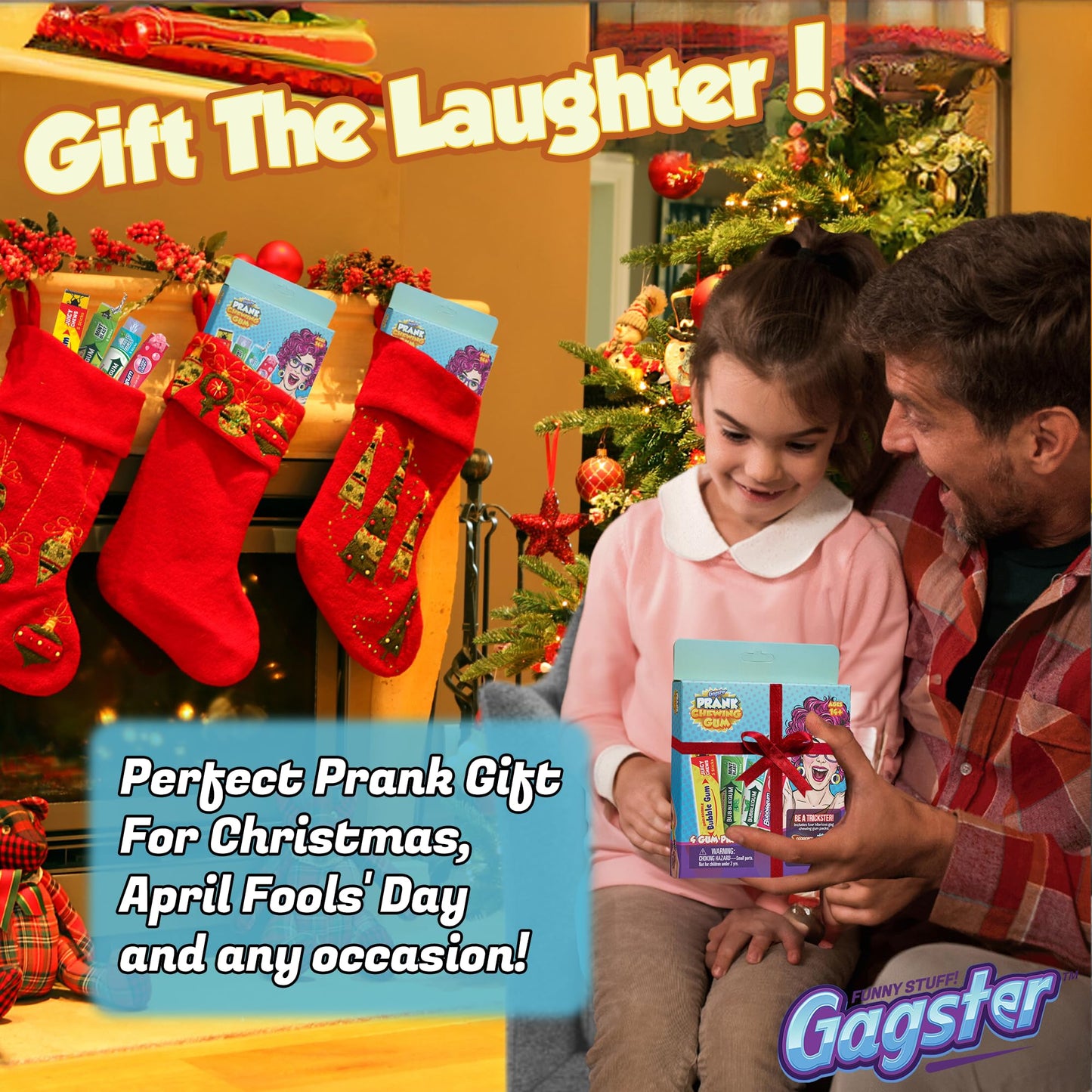 Gagster Prank Chewing Gum 3-In-1 Prank Toys Set - Shocking, Water Squirt And Cockroach Snapping Gum Packs, Prank & Shock Your Friends & Co-Workers. Perfect As Gag Gifts Or Practical Joke Gifts