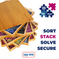 Premium Wooden Puzzle Sorting Trays Stackable - 8 X 8 Inch, Stackable Jigsaw Puzzle Organizer For Sorting Up To 1500 Pieces - Du