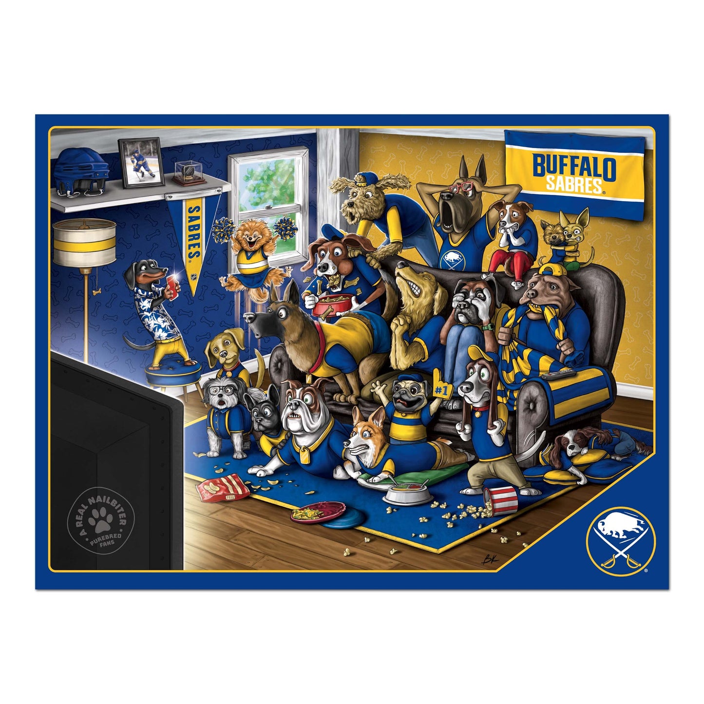 YouTheFan NHL Buffalo Sabres 500pc Puzzle - Cardboard Team Colors, Model 2502540