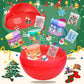 Joytry Christmas Stocking Stuffers  4 Pack Butter Slime Balls Kit for Kids  Surprise Christmas Slime Gift with Cute Polar Bear Add-ins  Vibrant Colors  Non-Sticky Stress Relief Toy for Girls Boys