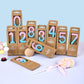 PHD CAKE 2.76 Inch Classical Pink Blue Gold 7 Number Birthday Candles, Gold Number Candles, Cake Number Candles, Party Celebrati