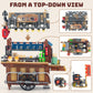 High Godo Japan Street Mini Building Set, Moc Cute Takoyaki Shop Creative Japanese Architecture Set, Collectible Gifts For Adults Kids 6-12, Not Compatible With Classic Bricks (951 Pieces)