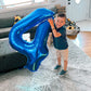 Navy Blue 4 Balloon, Number Balloon 40 Inch, 4Th Blue Party Decorations, Four Large Numbers For Party Decor, Number 4 Balloon