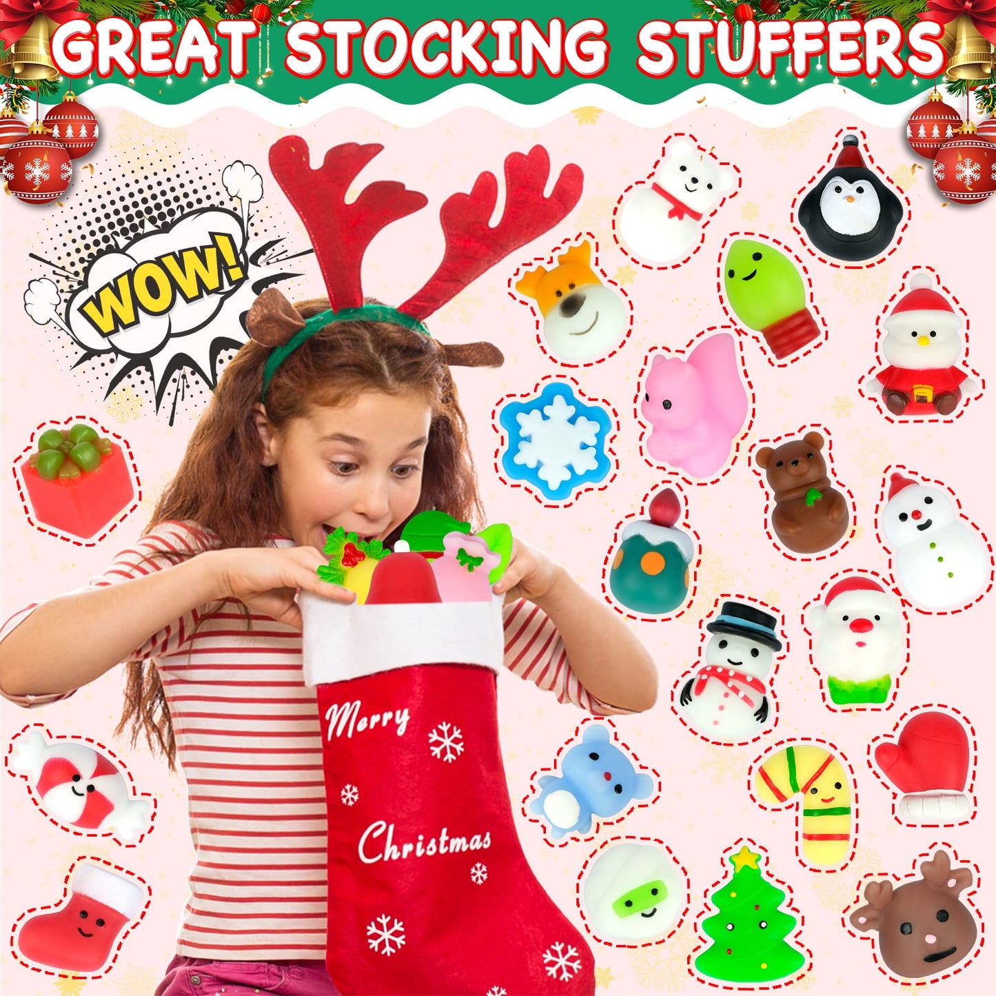 Halloween Mochi Squishy Toys Halloween Squishies Toy Halloween Party Favors For Kids 4-8 Stress Relief Toy Halloween Goody Bags