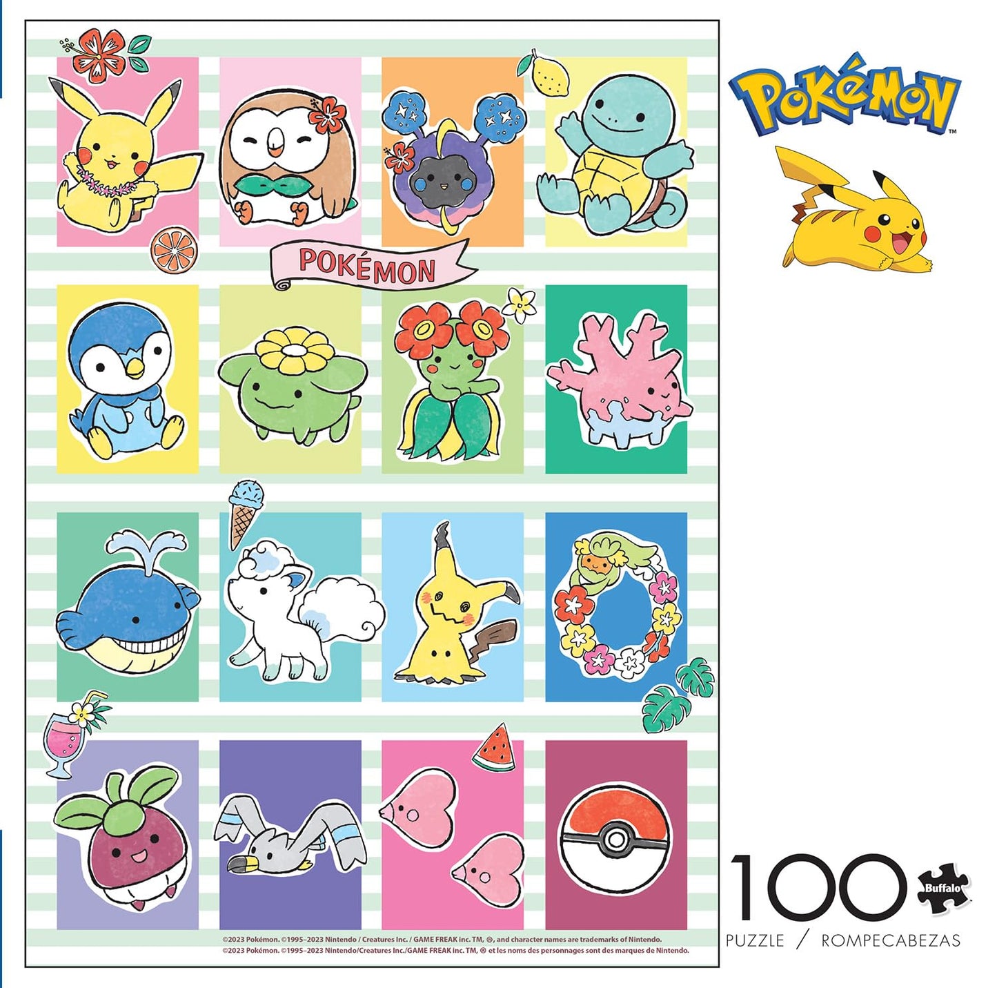 Buffalo Games - Pok  Mon - Pokemon Cuties - 100 Piece Jigsaw Puzzle For Families Challenging Puzzle Perfect For Game Nights