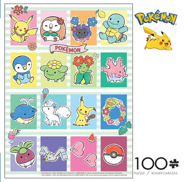 Buffalo Games - Pok  Mon - Pokemon Cuties - 100 Piece Jigsaw Puzzle For Families Challenging Puzzle Perfect For Game Nights