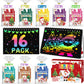 FEREDO KIDS Party Favors for Kids: 16 Pack Christmas Rainbow Scratch Art Notebook Classroom School Supplies Bulk for Girls Boys 