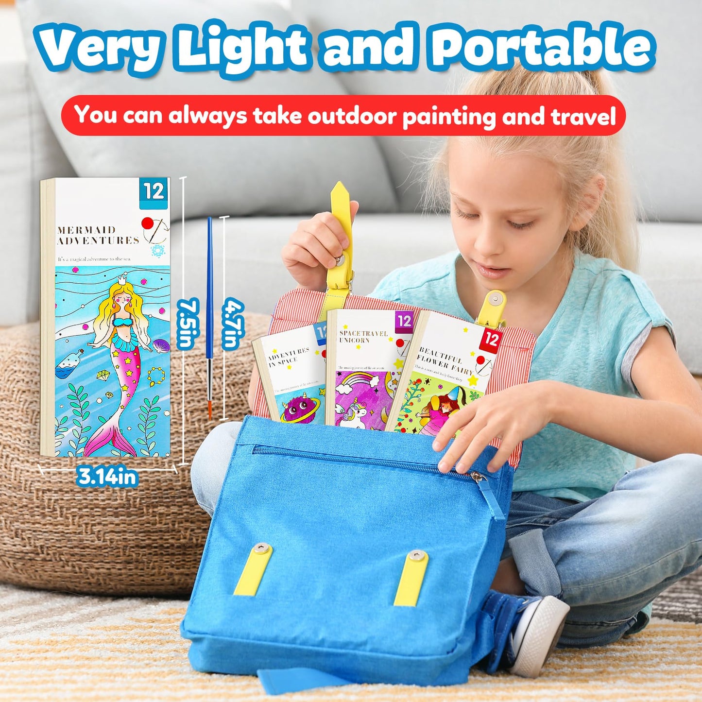 Paint with Water Books for Kids Ages 3-5,Water Coloring Book Mess Free Coloring for Toddlers 2-4,Creative Arts and Crafts & Airp