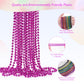 ZZYFGH 33'' 7mm St Patricks Day Beads Necklace, Metallic Hot Pink Bead Necklace Bulk, Mardi Gras Round Beaded Necklaces for Part