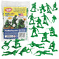 Timmee Plastic Army Men - Green 48Pc Toy Soldier Figures - Made In Usa
