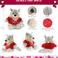 DolliBu I Love You Valentine Plush Sitting Wolf - Cuddly Soft Cute Stuffed Animal with Red Heart Shirt Gift for Valentines Day  Birthday Present  Anniversary  Romantic Date - 9 Inches