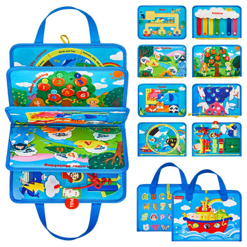 Kickduck Busy Board Montessori Toys For 3 4 Year Old Boys & Girls Birthday Gifts, Educational Activity Sensory Board Preschool L