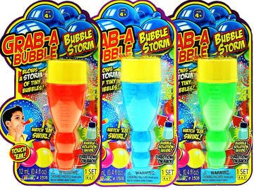 JA-RU Grab a Bubble Storm Touchable Bubbles Blowing Toy (6 Pack) I Hundred of Touching Bubbles Soap Solution Toy Favors I Party
