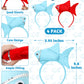 Luces Red And Blue Fish Headbands, Cute Kids Fish Styles Headbands, Fish Costume Accessories Dress Up Party Favors Supplies