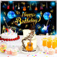 ZELARO Music Note Guitar Birthday Banner, 180 x 110 cm, Multicolor Polyester Rock and Roll Party Decoration