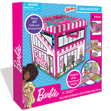 Barbie Zipbin 40 Doll Dream House Toy Box & Playmat