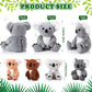 Lenwen 5 Pcs Koala Bear Stuffed Animal Set 12.6 Inch Mommy Koala Plush With 4 Cute Babies In Her Zippered Tummy Soft Cuddly Nursery Koala Plushie For Boys Girls Birthday Baby Shower Party Favor Gifts