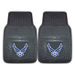 FANMATS 11044 U.S. Air Force 2-Piece Heavy Duty Vinyl Car Mat Set, Front Row Floor Mats, All Weather Protection, Universal Fit, 
