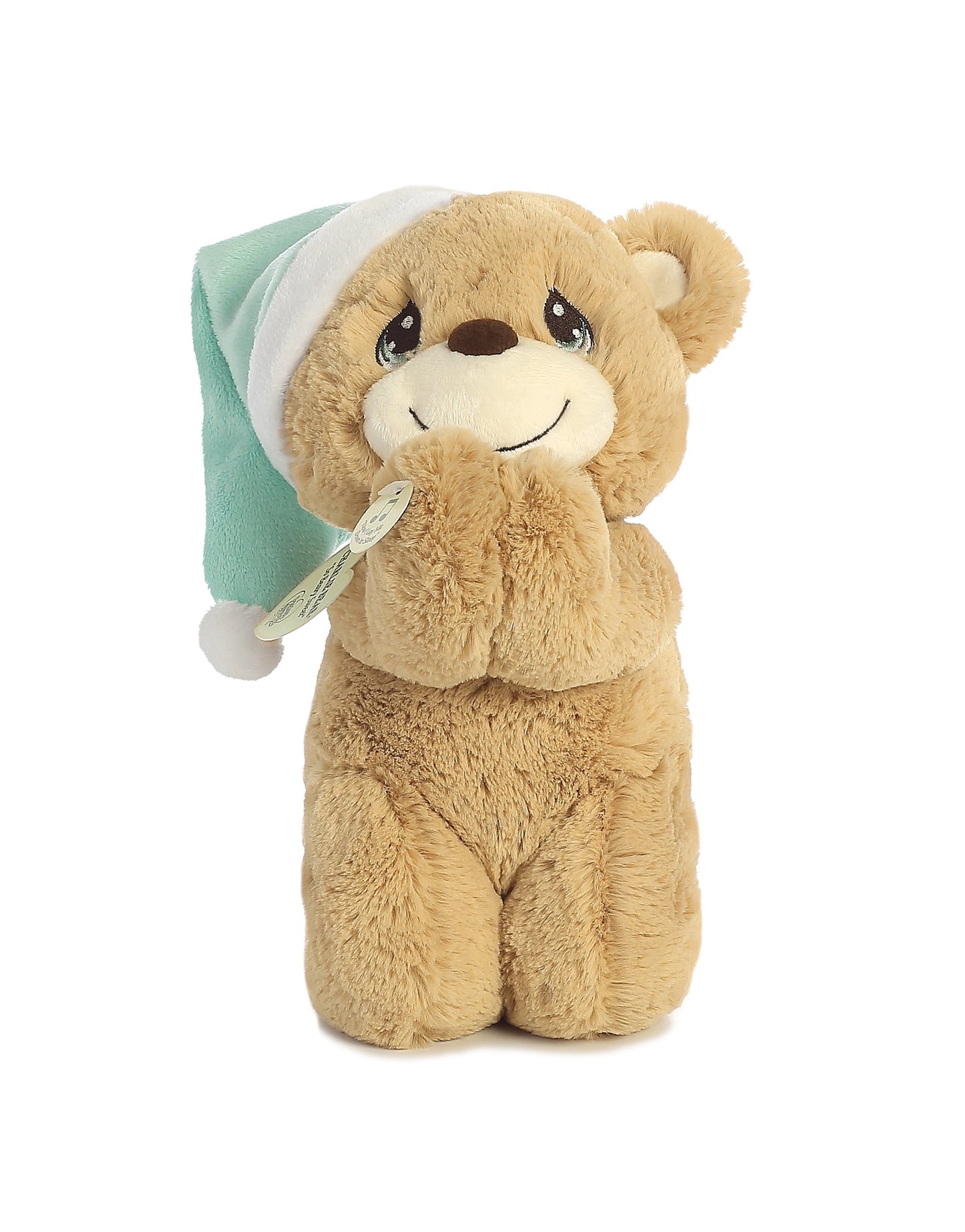 Aurora® Inspirational Precious Moments™ Charlie Prayer Bear Stuffed Animal - Cherished Memories - Enduring Comfort - Brown 10 Inches