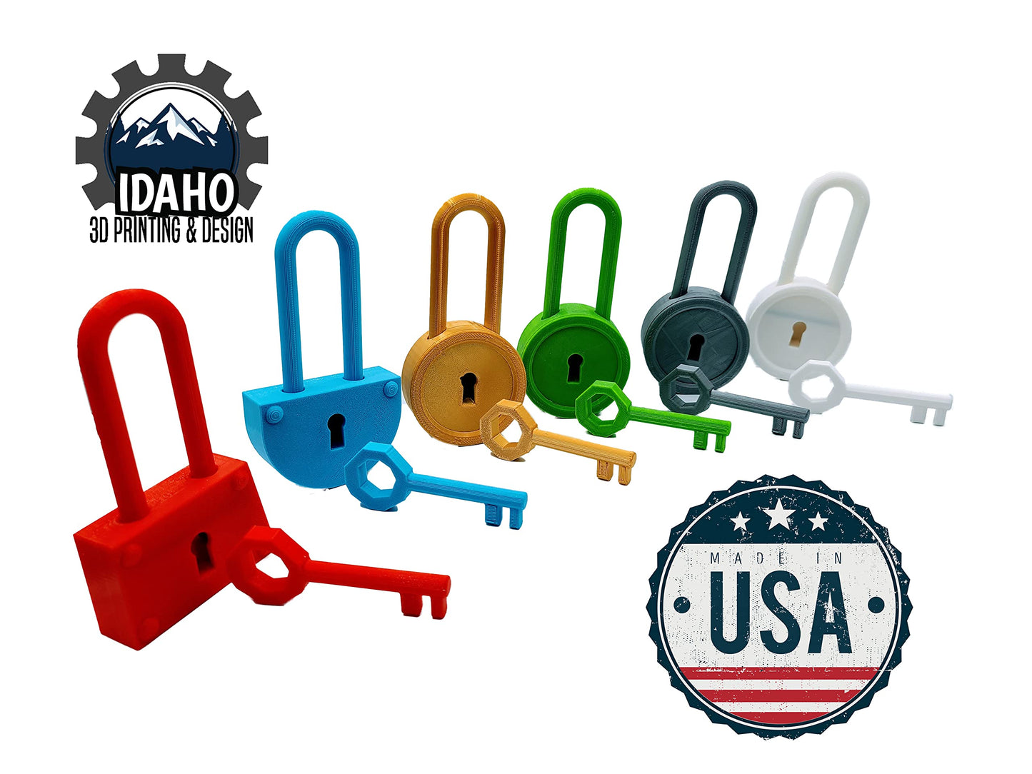 Hello Neighbor Toy Set - Complete Collection 3D Printed |Locks Keys Pretend Play| Made In Usa - Fan Inspired