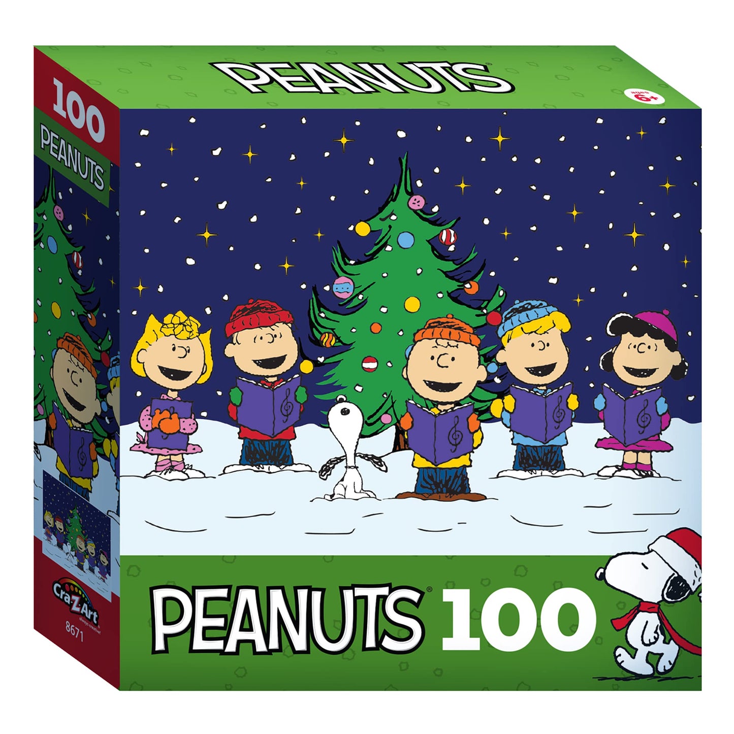 Roseart - Peanuts - Christmas Caroling - 100 Piece Jigsaw Puzzle For Kids And Adults