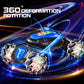 Aiqi Remote Control Car,2.4GHz 4WD Gesture Sensing RC Stunt Car with Cool Music and Light,Double-Sided Rotating 360 Flips Car To