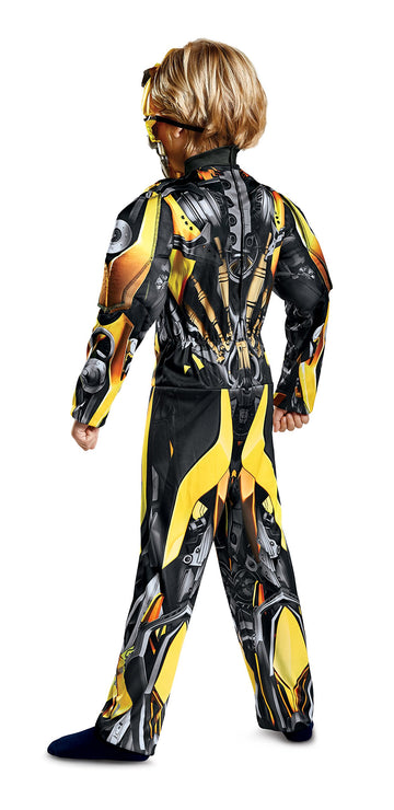 Disguise Bumblebee Movie Classic Muscle Costume, Yellow, Medium (7-8)