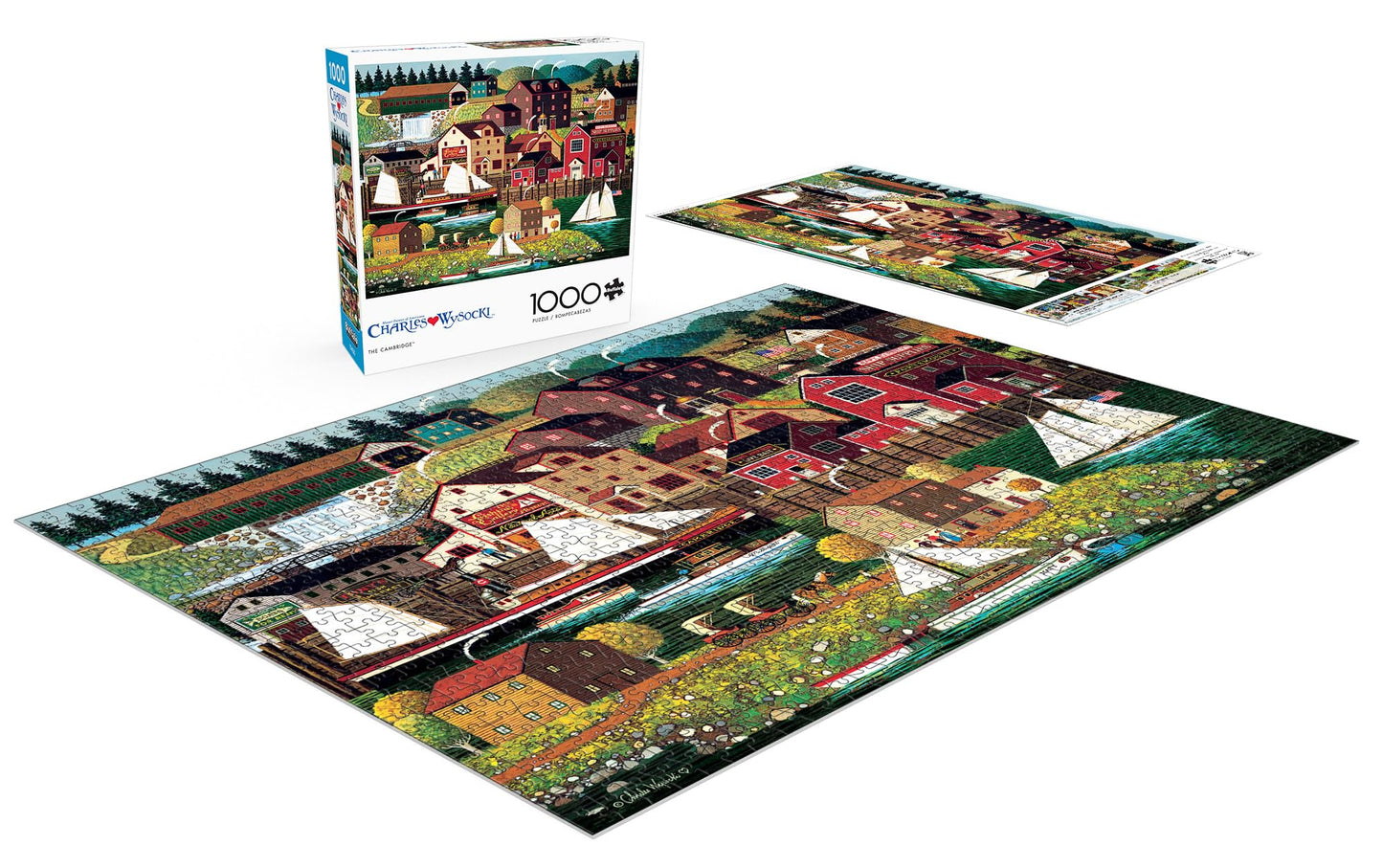 Buffalo Games 1000 Piece Jigsaw Puzzle - The Cambridge - Large Multicolor Paper Puzzle for Adults - Model 13324 - Perfect for Game Nights
