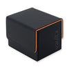 Vault X Exo-Tec® Modular Sideloading Deck Box Module For 100+ Tcg Cards. Detachable Magnetic Lid. Fits Commander & Standard Trading Cards. (Black/Electric Orange)